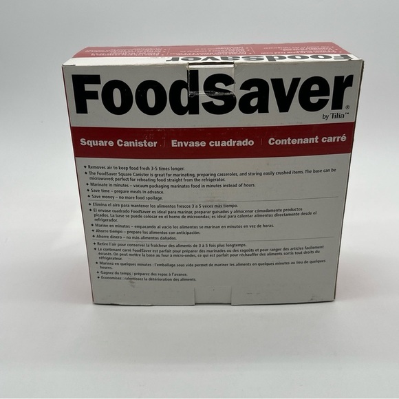 New FoodSaver Quick Marinator 2.25 Qt Square Vacuum Seal Marinating Canister - Picture 3 of 4